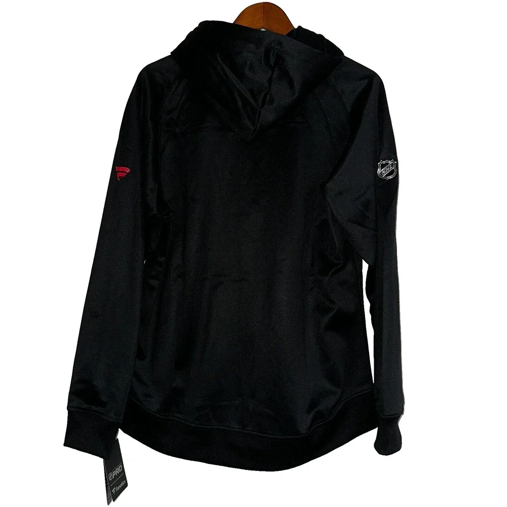 Authentic Pro Fanatics Calgary Flames NHL Hoodie L‎ Performance Fleece Zip NEW
